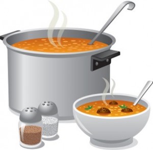 a bowl of hot soup